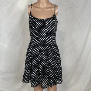 Reformation Women’s Annelise Mini Dress in Black Polka Dot Size 6